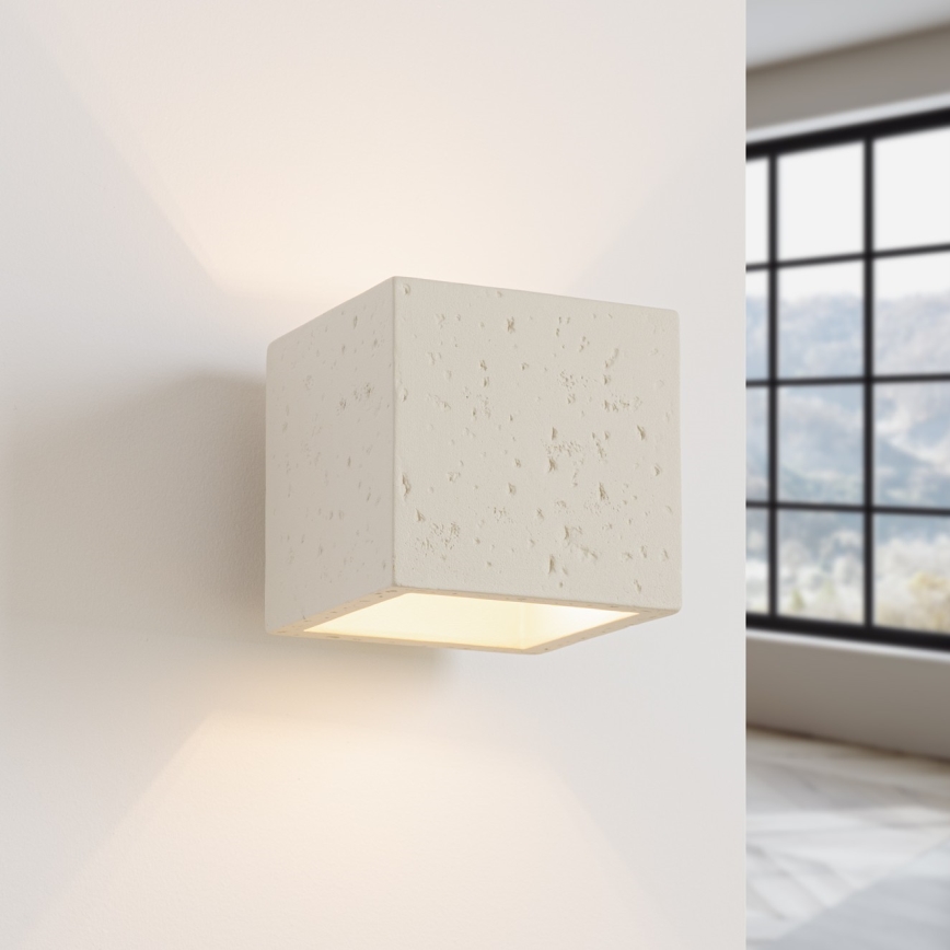 Επιτοίχιο φωτιστικό σποτ QUAD 1xG9/8W/230V, μπετόν/κρεμ