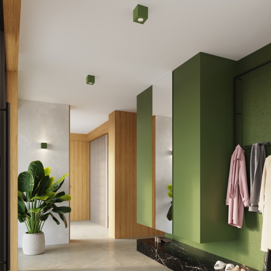 Φωτιστικό σποτ QUAD 1xGU10/10W/230V τσιμέντο/πράσινο