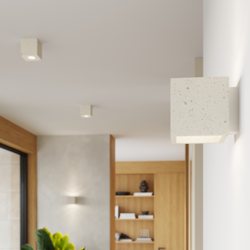Φωτιστικό σποτ QUAD 1xGU10/10W/230V μπετόν/κρεμ
