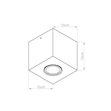 Φωτιστικό σποτ QUAD 1xGU10/10W/230V μπετόν/κρεμ