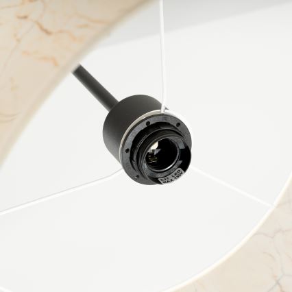 Κρεμαστό φωτιστικό με καλώδιο NEVIA 1xE27/15W/230V διάμ. 40 cm μπεζ/μαρμάρινο ντεκόρ