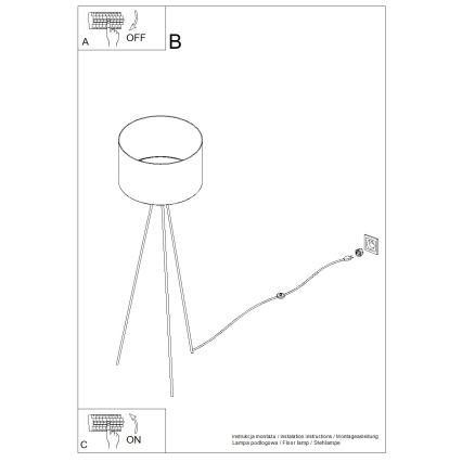 Επιδαπέδιο φωτιστικό NEVIA 1xE27/15W/230V τάουπ