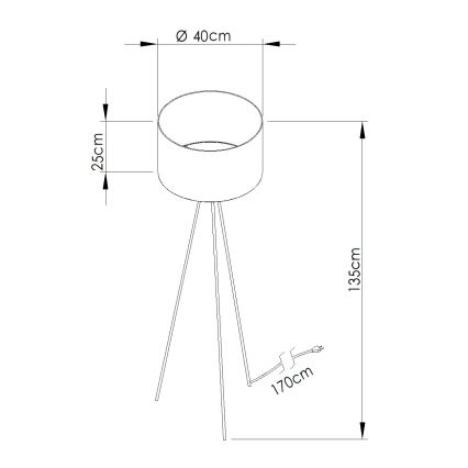 Επιδαπέδιο φωτιστικό NEVIA 1xE27/15W/230V μπλε