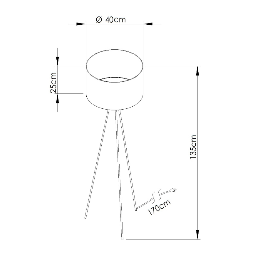 Επιδαπέδιο φωτιστικό NEVIA 1xE27/15W/230V κόκκινο