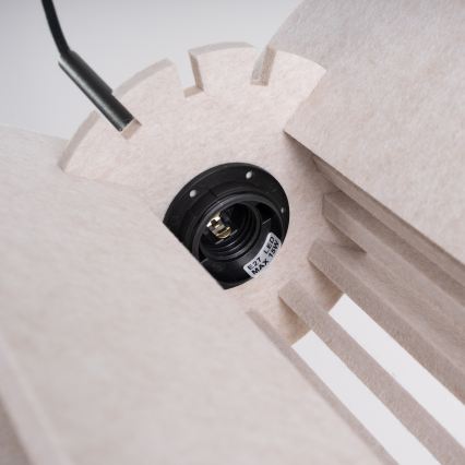 Κρεμαστό φωτιστικό με καλώδιο MULA 1xE27/15W/230V Ø 27 cm εκρού