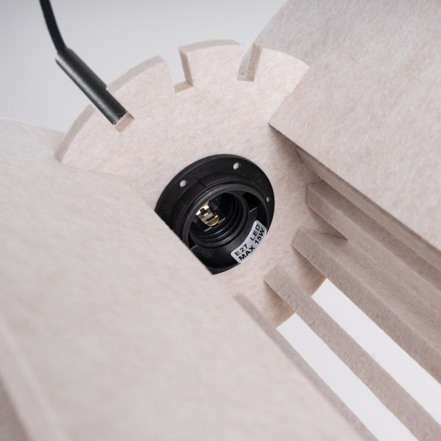 Κρεμαστό φωτιστικό με καλώδιο MULA 1xE27/15W/230V Ø 27 cm εκρού