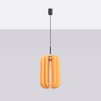 Κρεμαστό φωτιστικό με καλώδιο MULA 1xE27/15W/230V, διάμετρος 27 εκ., κίτρινο