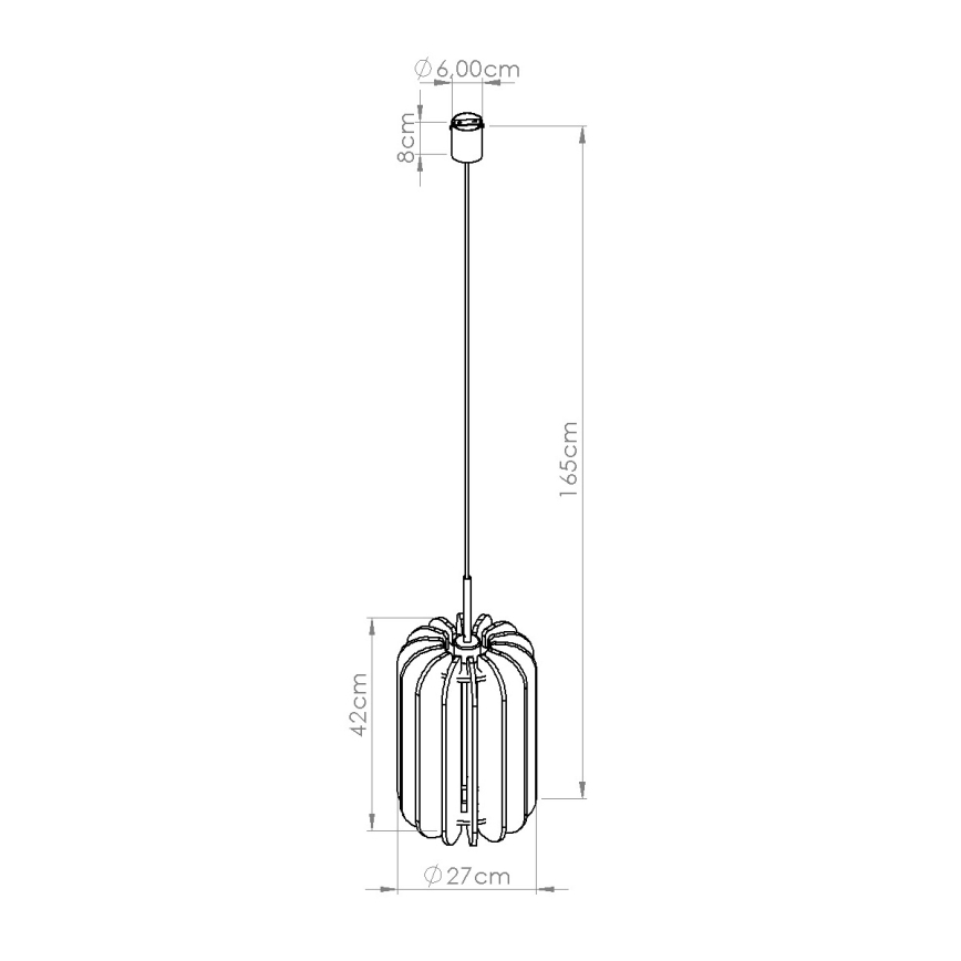 Κρεμαστό φωτιστικό με καλώδιο MULA 1xE27/15W/230V, διάμετρος 27 εκ., κίτρινο