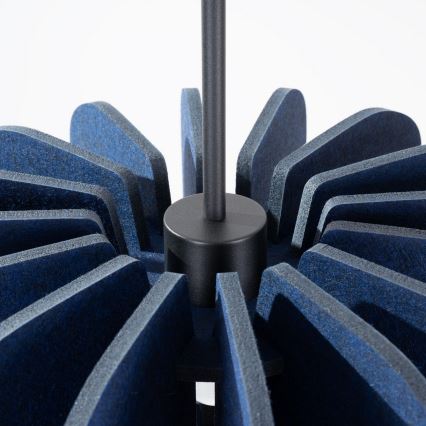 Κρεμαστό φωτιστικό με καλώδιο MULA 1xE27/15W/230V Ø 45 cm μπλε