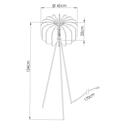 Επιδαπέδιο φωτιστικό MULA 1xE27/15W/230V εκρού