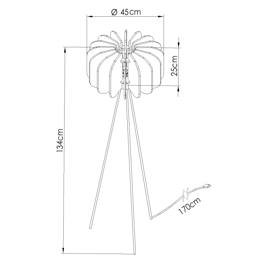 Επιδαπέδιο φωτιστικό MULA 1xE27/15W/230V κίτρινο
