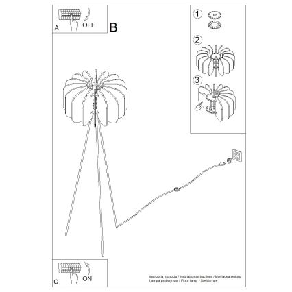 Επιδαπέδιο φωτιστικό MULA 1xE27/15W/230V κίτρινο