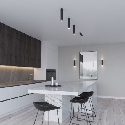 Κρεμαστό φωτιστικό με καλώδιο LAGOS 2xGU10/10W/230V μαύρο