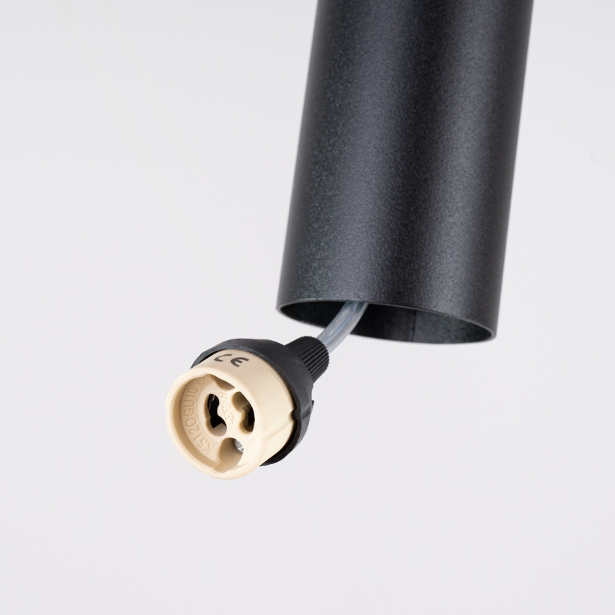 Κρεμαστό φωτιστικό με καλώδιο LAGOS 2xGU10/10W/230V μαύρο