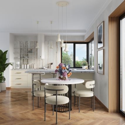 Κρεμαστό φωτιστικό σε καλώδιο ESTRIA, 3xE14/10W/230V, διάμ. 30 εκ., εκρού