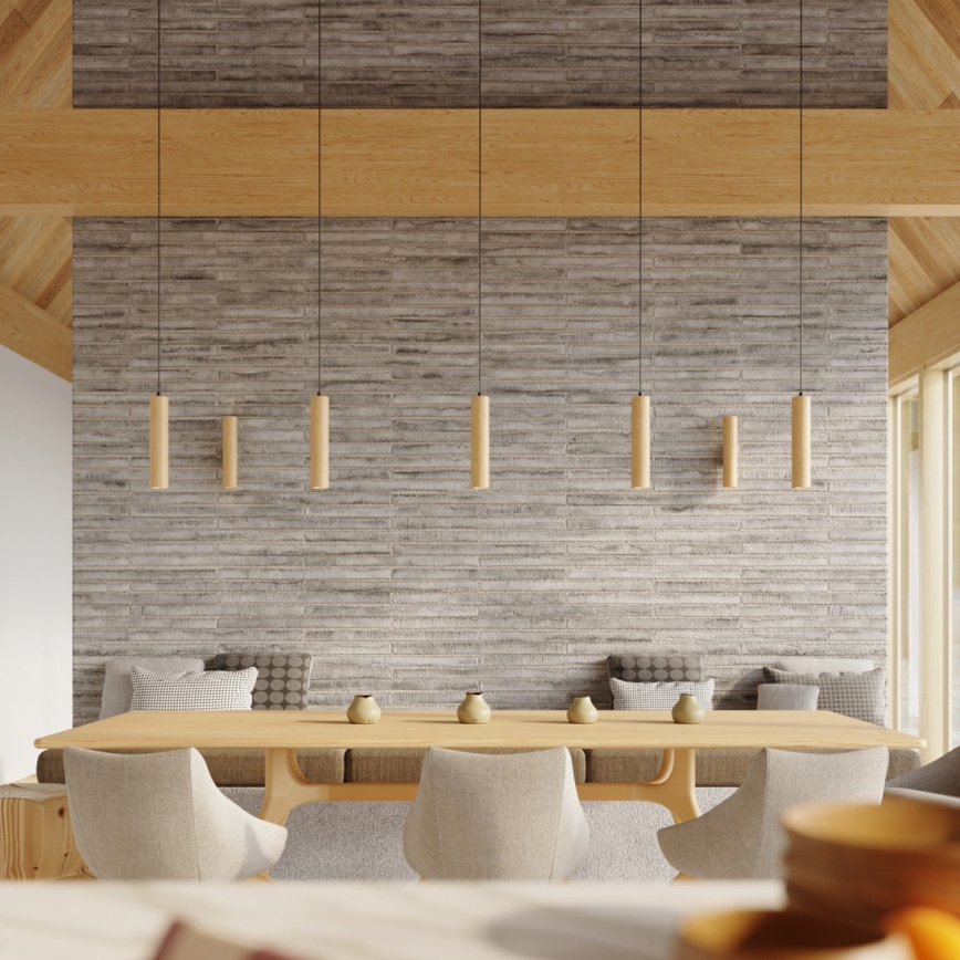 Επιτοίχιο φωτιστικό LINO 2xGU10/10W/230V οξιά