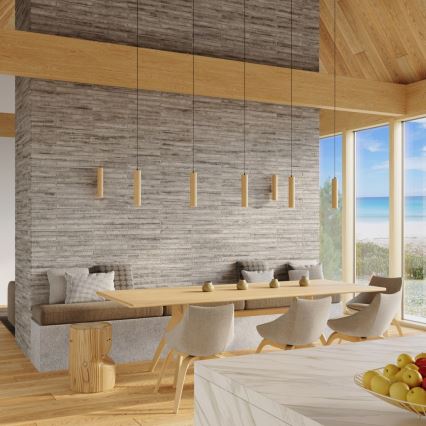 Επιτοίχιο φωτιστικό LINO 2xGU10/10W/230V οξιά