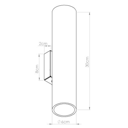 Επιτοίχιο φωτιστικό LINO 2xGU10/10W/230V οξιά