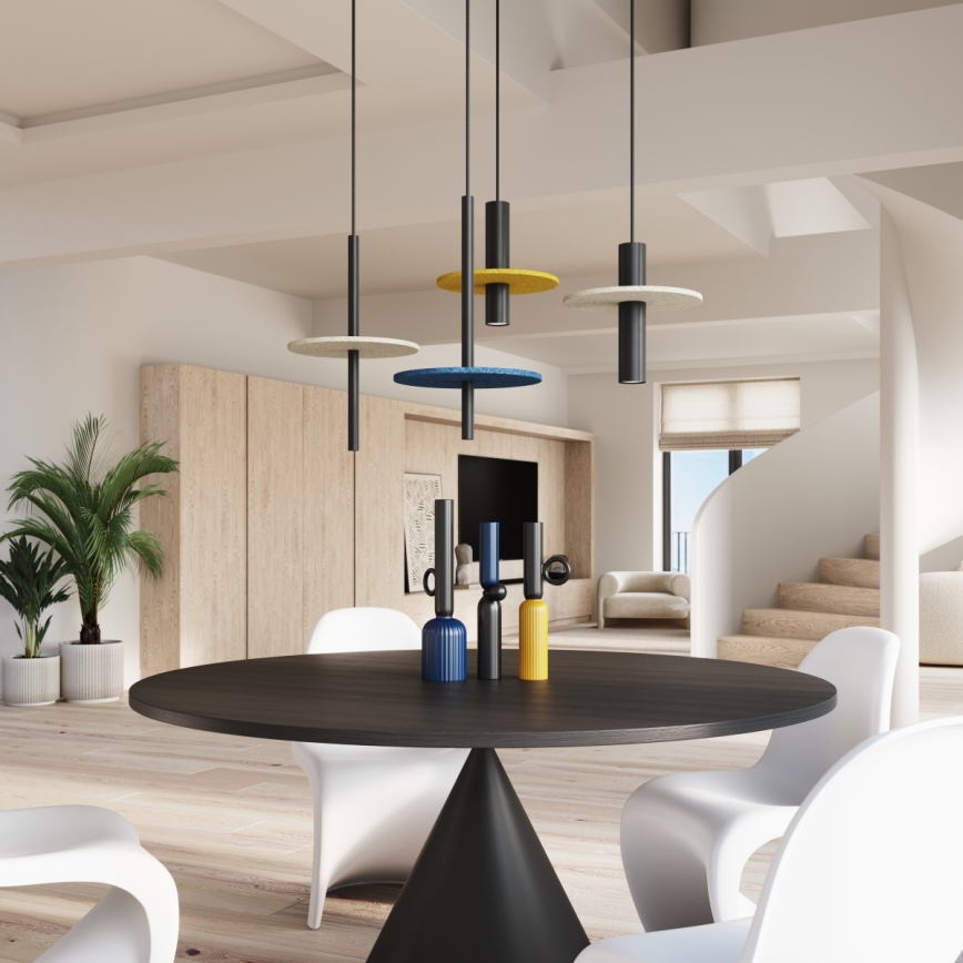 Κρεμαστό φωτιστικό με καλώδιο FELTRO 1xG9/8W/230V μαύρο/κίτρινο