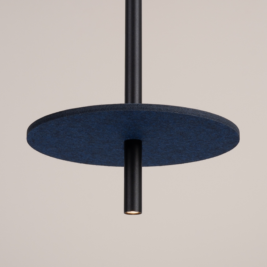 Κρεμαστό φωτιστικό με καλώδιο FELTRO 1xG9/8W/230V μαύρο/μπλε