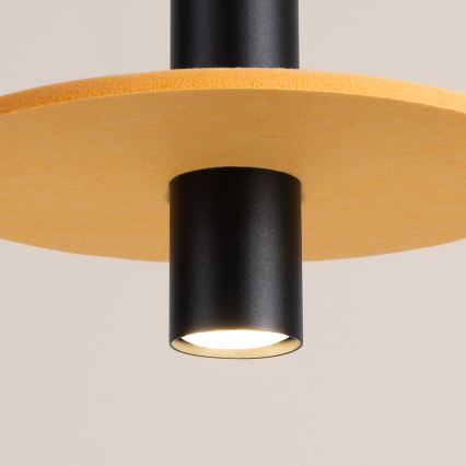 Κρεμαστό φωτιστικό με καλώδιο PELTA 1xGU10/10W/230V μαύρο/κίτρινο