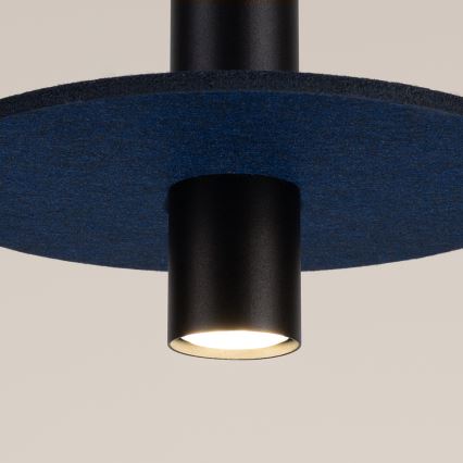 Κρεμαστό φωτιστικό με καλώδιο PELTA 1xGU10/10W/230V μαύρο/μπλε