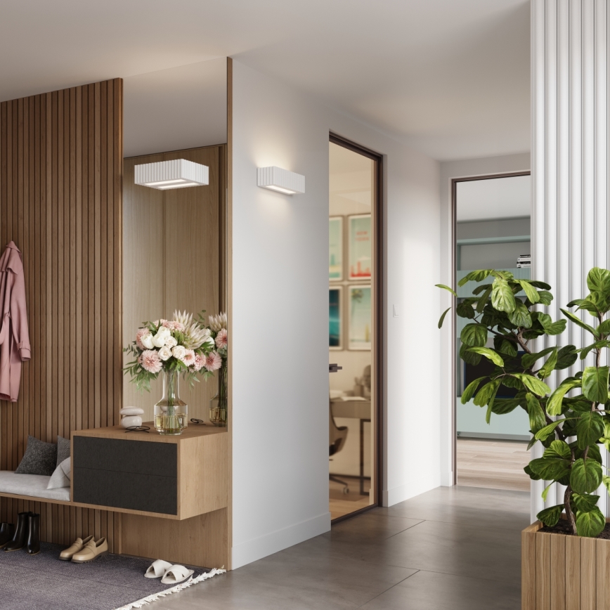 Επιτοίχιο φωτιστικό RIGATA 1xE27/15W/230V κεραμικό/λευκό