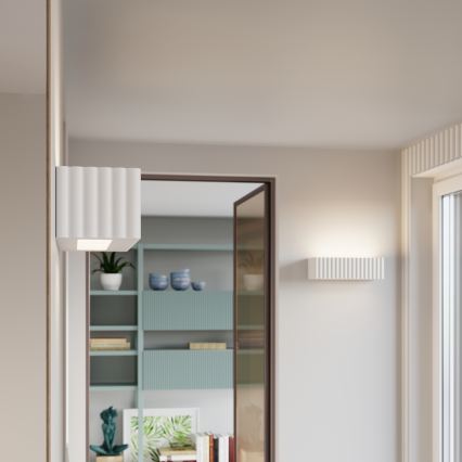 Επιτοίχιο φωτιστικό RIGATA 1xE27/15W/230V κεραμικό/λευκό