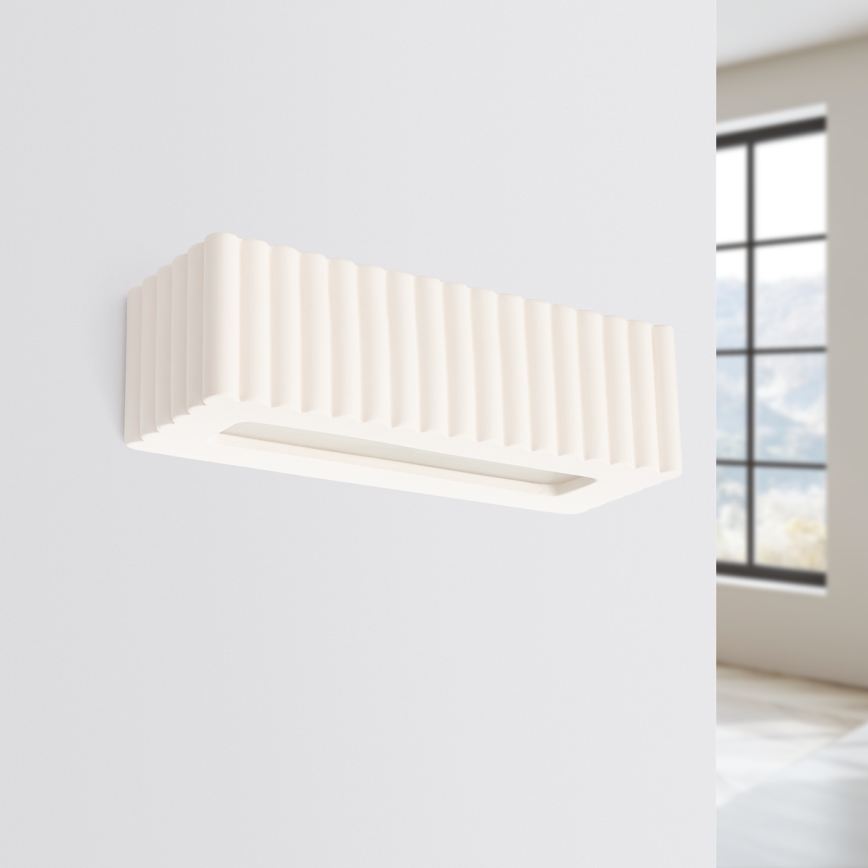 Επιτοίχιο φωτιστικό RIGATA 1xE27/15W/230V κεραμικό/λευκό