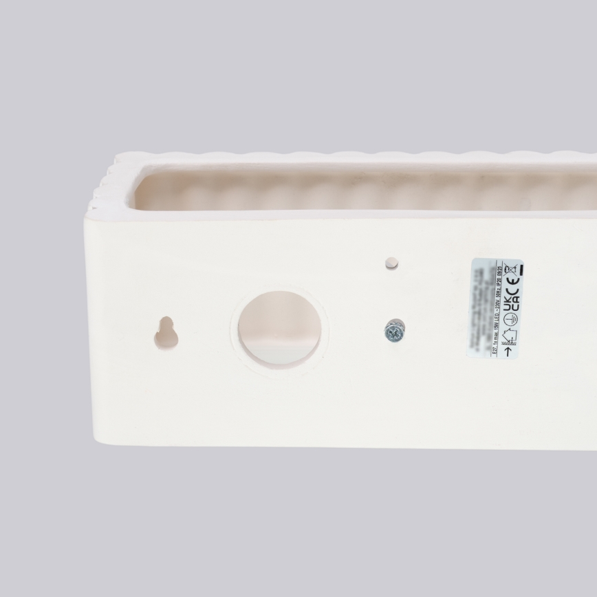 Επιτοίχιο φωτιστικό RIGATA 1xE27/15W/230V κεραμικό/λευκό