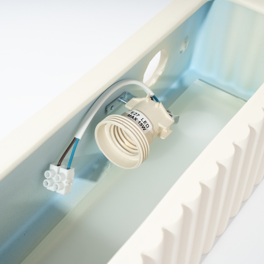 Επιτοίχιο φωτιστικό RIGATA 1xE27/15W/230V κεραμικό/λευκό