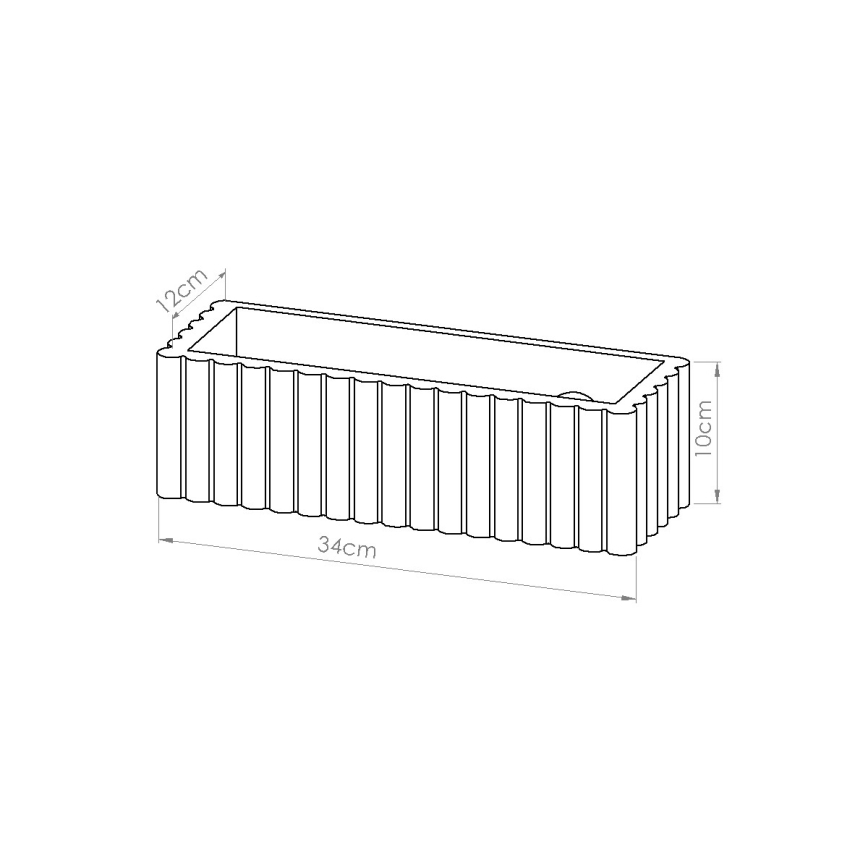 Επιτοίχιο φωτιστικό RIGATA 1xE27/15W/230V κεραμικό/λευκό