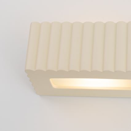 Επιτοίχιο φωτιστικό RIGATA 1xE27/15W/230V κεραμικό/κρεμ