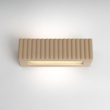 Επιτοίχιο φωτιστικό RIGATA 1xE27/15W/230V, κεραμικό, απόχρωση ταούπ