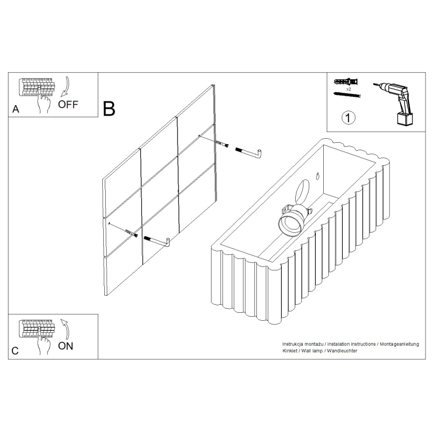 Επιτοίχιο φωτιστικό RIGATA 1xE27/15W/230V, κεραμικό, απόχρωση ταούπ