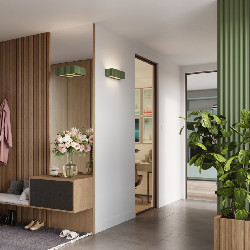 Επιτοίχιο φωτιστικό RIGATA 1xE27/15W/230V κεραμικό/πράσινο