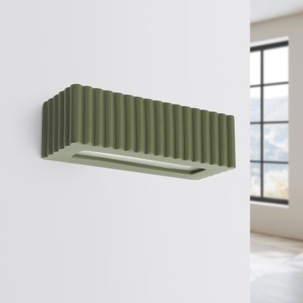 Επιτοίχιο φωτιστικό RIGATA 1xE27/15W/230V κεραμικό/πράσινο