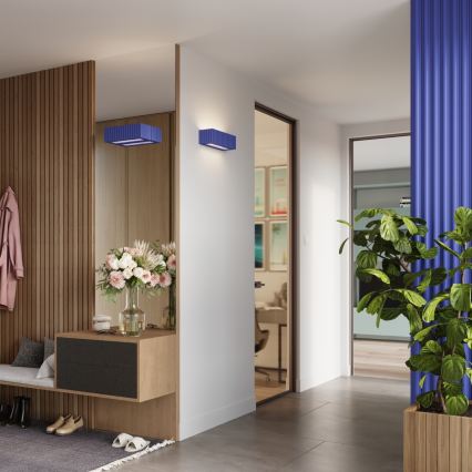 Επιτοίχιο φωτιστικό RIGATA 1xE27/15W/230V κεραμικό/μπλε