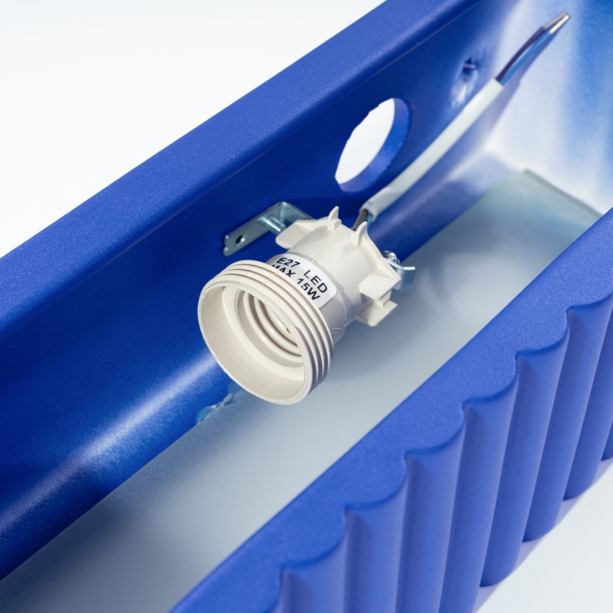 Επιτοίχιο φωτιστικό RIGATA 1xE27/15W/230V κεραμικό/μπλε