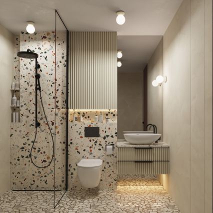 Επιτοίχιο φωτιστικό μπάνιου ZORI 1xG9/8W/230V IP44 μπεζ