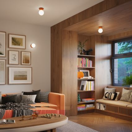 Επιτοίχιο φωτιστικό μπάνιου ZORI 1xG9/8W/230V IP44 πορτοκαλί