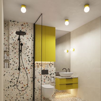 Φωτιστικό οροφής για μπάνιο ZORI 1xG9/8W/230V Ø 12 cm IP44 κίτρινο