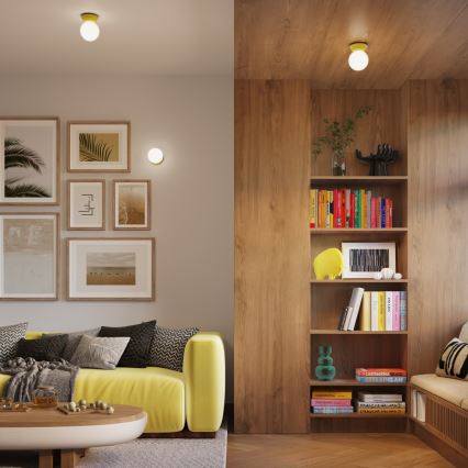 Φωτιστικό οροφής για μπάνιο ZORI 1xG9/8W/230V Ø 12 cm IP44 κίτρινο