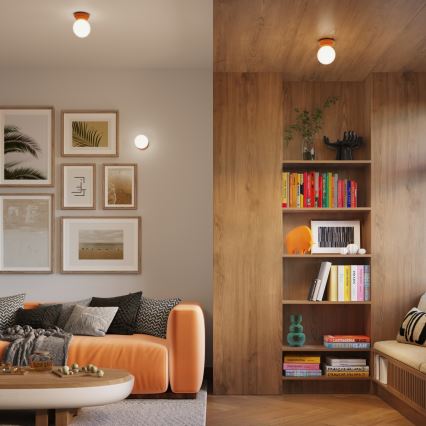 Φωτιστικό οροφής για μπάνιο ZORI 1xG9/8W/230V, Ø 12 cm, IP44, πορτοκαλί