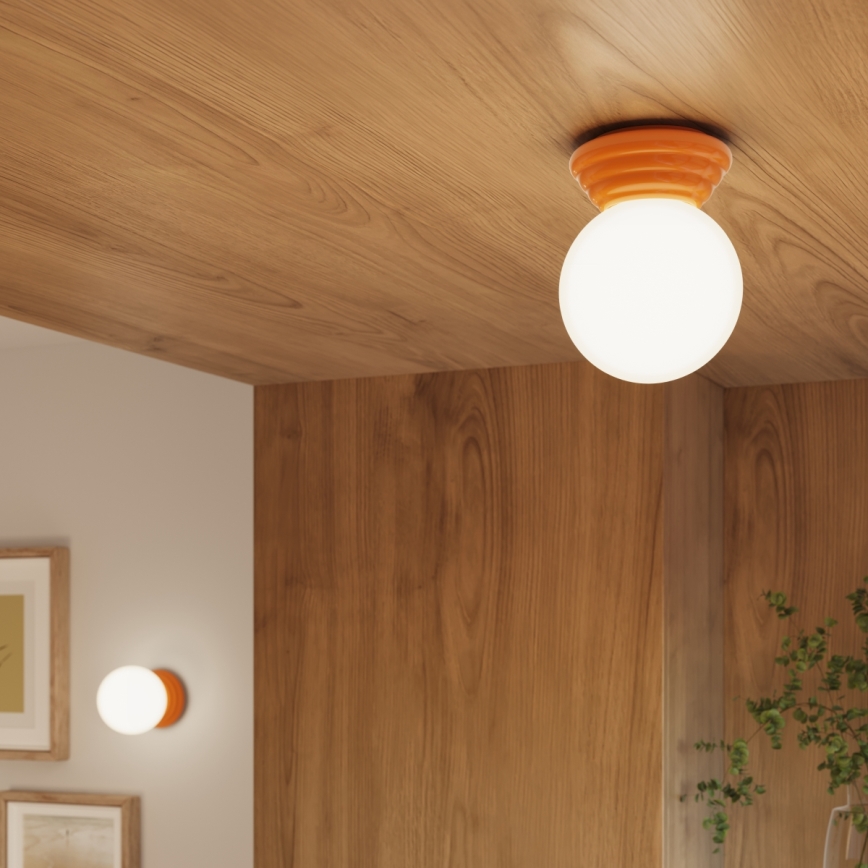 Φωτιστικό οροφής για μπάνιο ZORI 1xG9/8W/230V, Ø 12 cm, IP44, πορτοκαλί