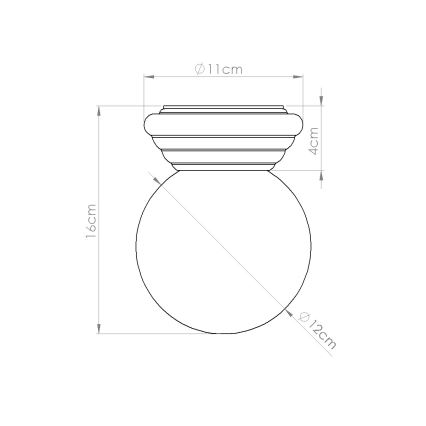 Φωτιστικό οροφής για μπάνιο ZORI 1xG9/8W/230V, Ø 12 cm, IP44, πορτοκαλί