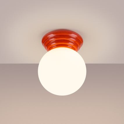 Φωτιστικό οροφής μπάνιου ZORI 1xG9/8W/230V Ø 12 cm IP44 ροζ