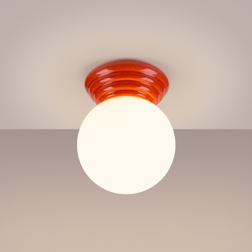 Φωτιστικό οροφής μπάνιου ZORI 1xG9/8W/230V Ø 12 cm IP44 ροζ