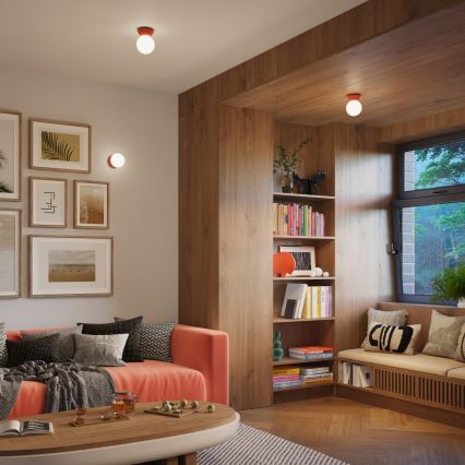 Φωτιστικό οροφής μπάνιου ZORI 1xG9/8W/230V Ø 12 cm IP44 ροζ