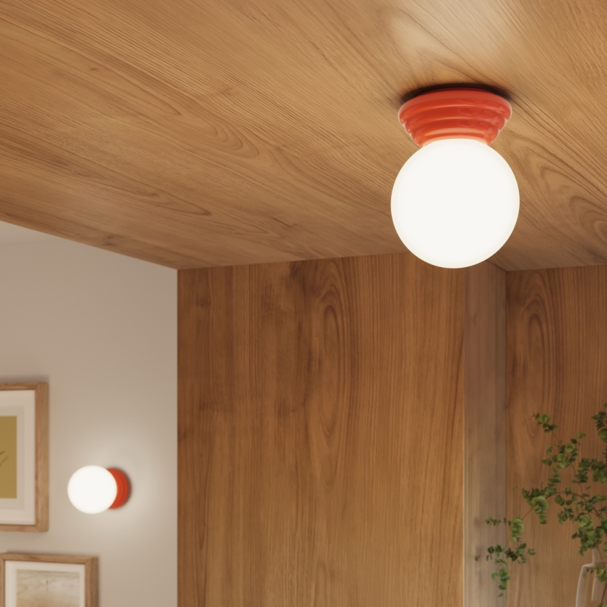 Φωτιστικό οροφής μπάνιου ZORI 1xG9/8W/230V Ø 12 cm IP44 ροζ